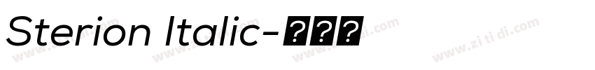 Sterion Italic字体转换 Sterion Italic字体转换